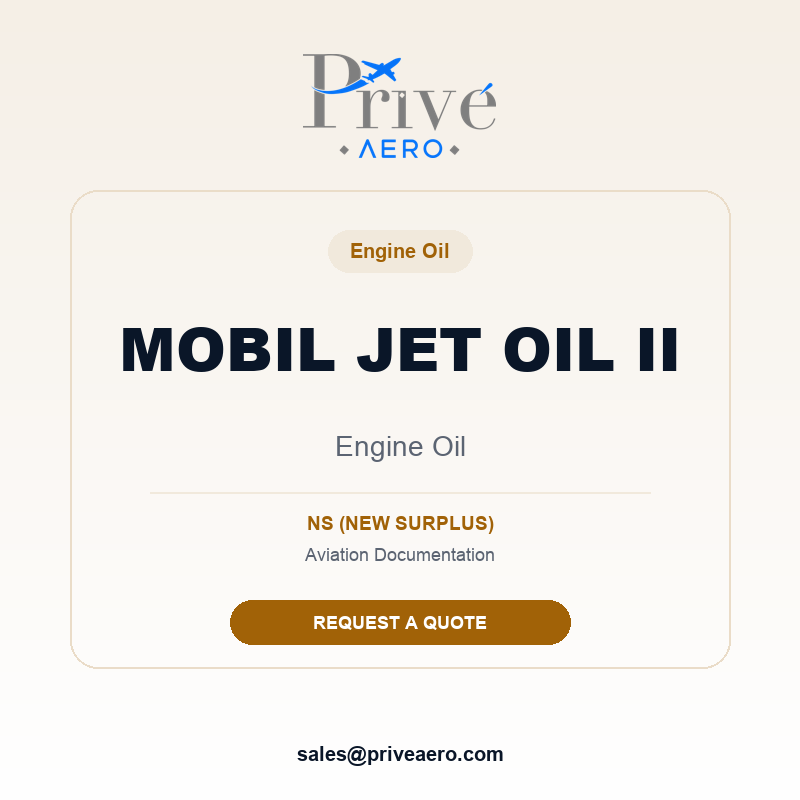P/N MOBIL JET OIL II Engine Oil MOBIL JET OIL II Engine Oil – Privé Aero